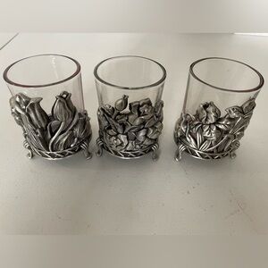 Three beautiful candle holders!